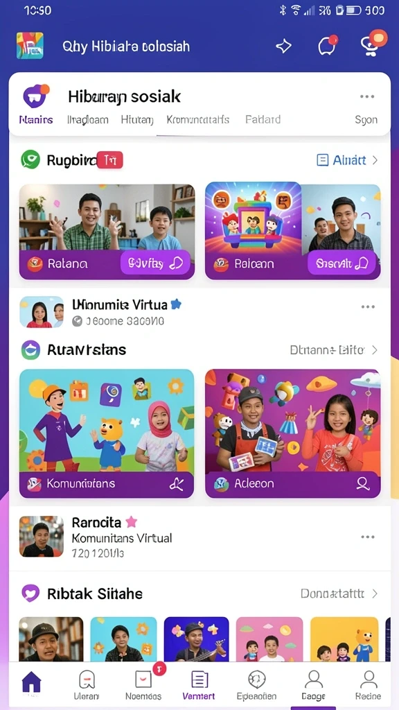 Fitur sosial yang memungkinkan bermain bersama teman.