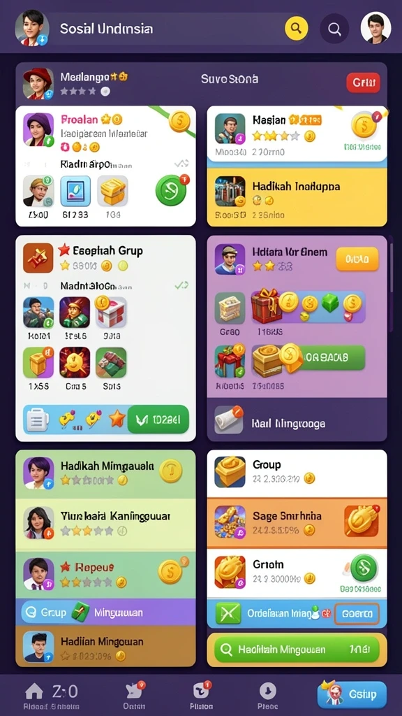 Tampilan utama yang menarik dan interaktif.