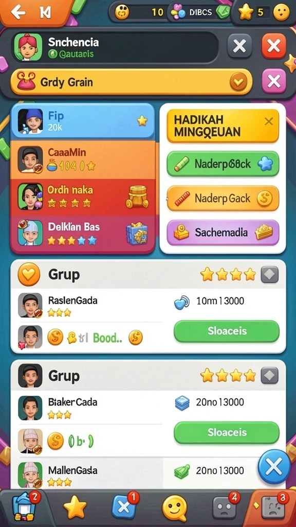 Berbagai pilihan permainan yang menggugah selera.