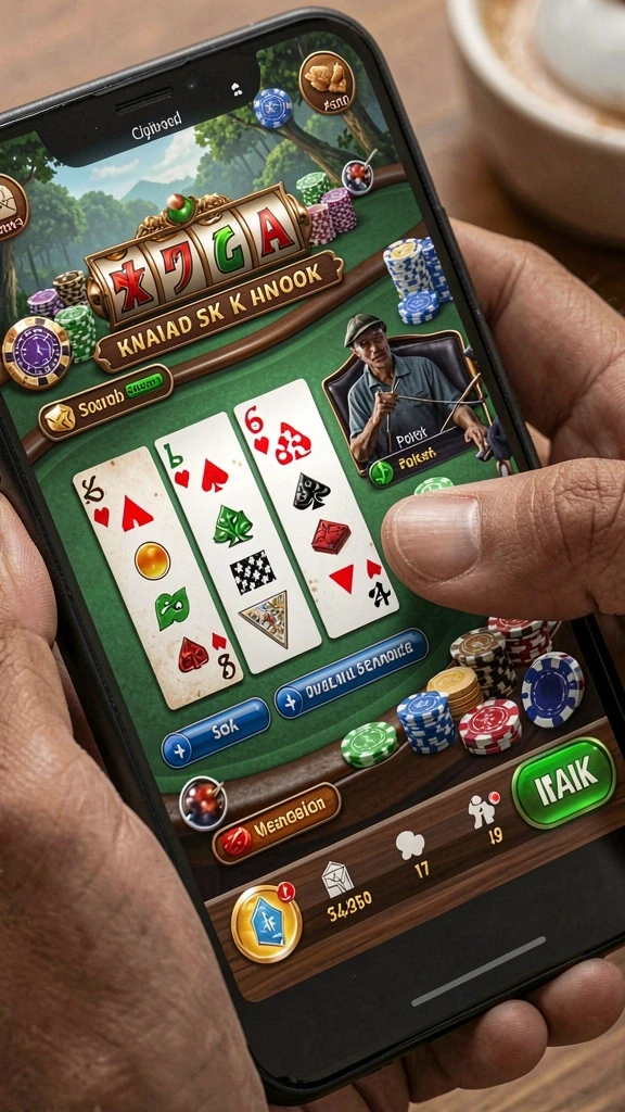 Gambar tampilan utama dengan karakter utama game.