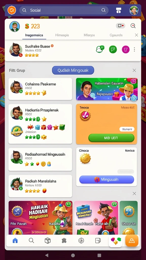 Komunitas aktif yang mendukung para pemain.