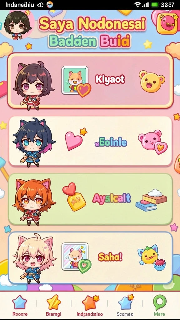 Screenshot aplikasi RICH7 dengan tampilan antarmuka yang menarik.