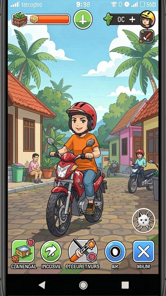 Tampilan awal yang memikat dengan karakter menarik.